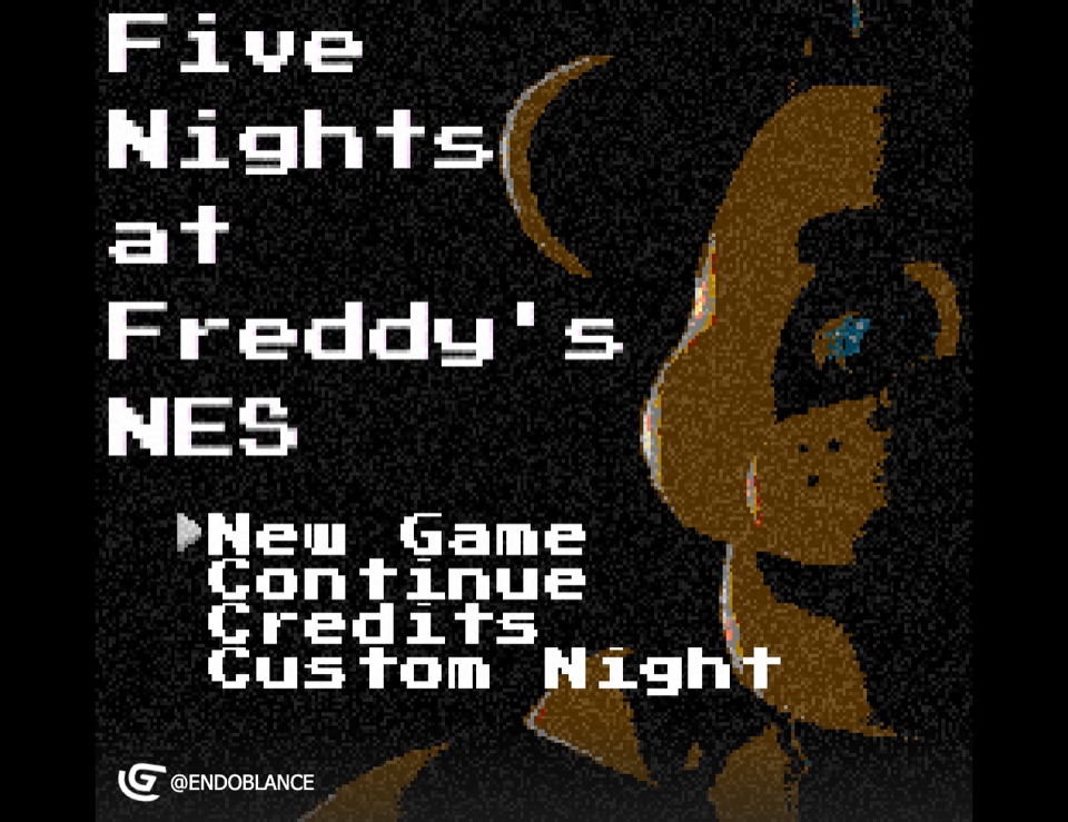 Five Nights at Freddy's NES cover screenshot